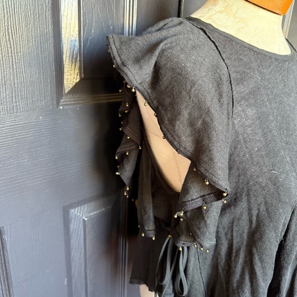 NWT FREE PEOPLE TINY BELLS TANK TOP IN BLACK SIZE: S - Picture 6 of 13